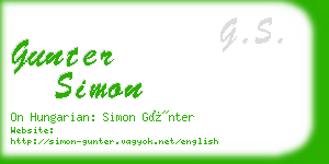 gunter simon business card